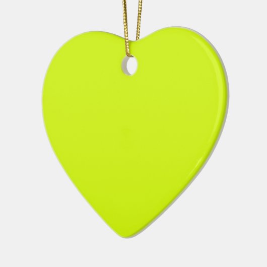 Chartreuse Yellow (vaste kleur) Keramisch Ornament (Links)