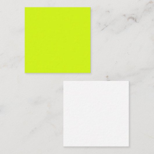 Chartreuse Yellow (vaste kleur) Notitiekaartje (Voorkant / Achterkant)