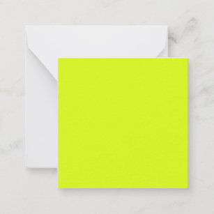 Chartreuse Yellow (vaste kleur) Notitiekaartje