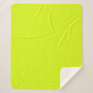 Chartreuse Yellow (vaste kleur) Sherpa Deken