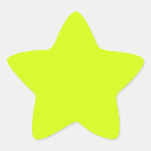 Chartreuse Yellow (vaste kleur) Ster Sticker (Voorkant)