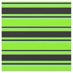 Chartreuse, zwart, en lichtgroene kleurlijnen stof