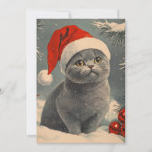 Chartreux Cat Christmas Feestdagenkaart (Voorkant)