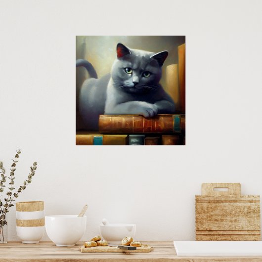 Chartreux Cat Poster (Keuken)
