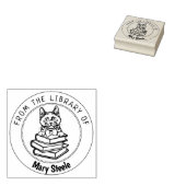 Chartreux kat, boek uit de bibliotheek van rubberstempel (Gestempeld)