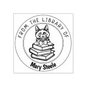 Chartreux kat, boek uit de bibliotheek van rubberstempel (Afrduk)