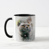 Chartreux kat en sneeuw mok (Links)