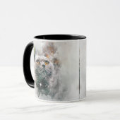 Chartreux kat en sneeuw mok (Voorkant links)