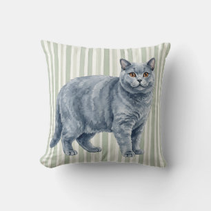 Chartreux Kat Watercolor Worpillow Kussen