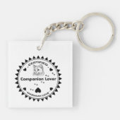 Chartreux kattenportret sleutelhanger (Achterkant)