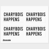 Charybdis gebeurt rechthoekige sticker (Vel)