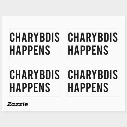 Charybdis gebeurt rechthoekige sticker (Vel)