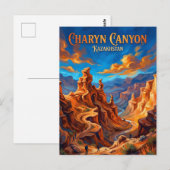 Charyn-canyon Kazachstan Briefkaart (Voorkant / Achterkant)