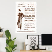  Chas Baker Clothing Ad vanaf 1920 Poster (Thuiskantoor)