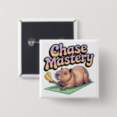 Chase Beheersing Vierkante Button 5,1 Cm (Voorkant /achterkant)