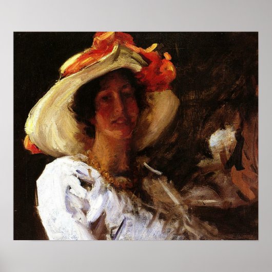 Chase - Clara Stephens met hoed 1913 Poster (Voorkant)
