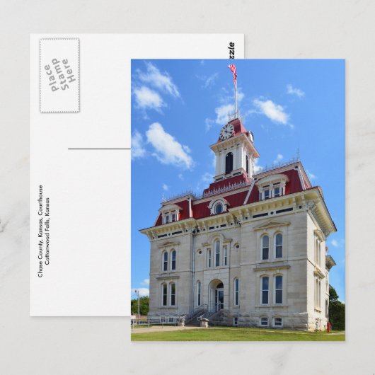 Chase County, Kansas Briefkaart (Voorkant / Achterkant)