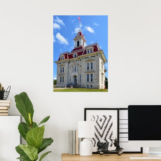 Chase County, Kansas, Courthouse 20x28 Poster (Thuiskantoor)