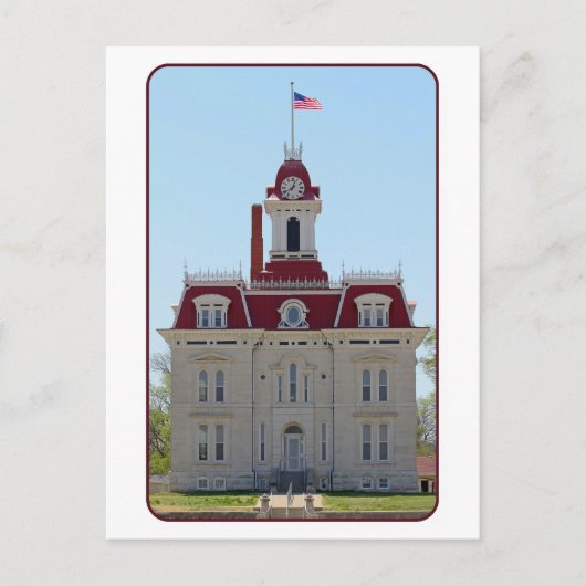 Chase County, Kansas, Courthouse Briefkaart (Voorkant)