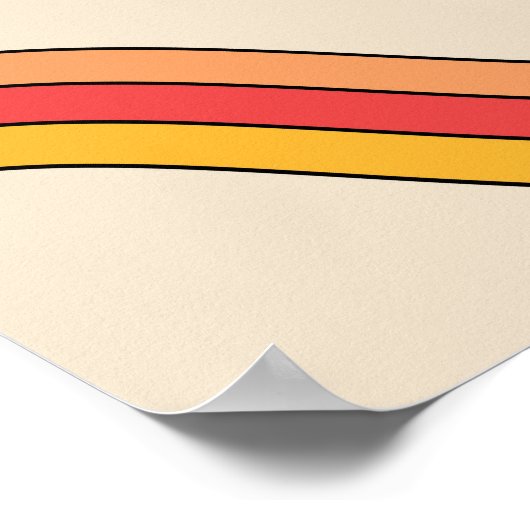 Chase de zonsondergang retro poster (Hoek)