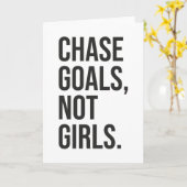 Chase doelen niet meisjes - Gym, drukte, succes Kaart (Gele Bloem)