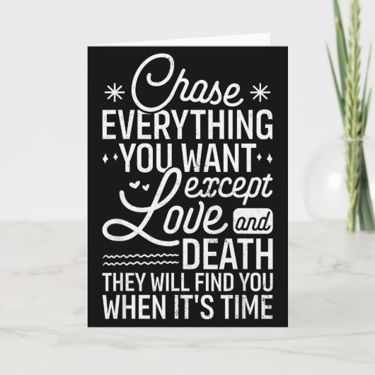 Chase Everything You Want Except Love And Death En Kaart (Voorkant)