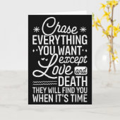 Chase Everything You Want Except Love And Death En Kaart (Gele Bloem)