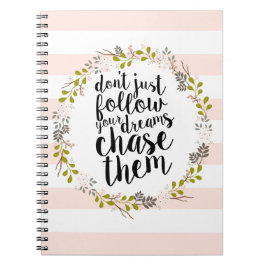 Chase je dromen... Garden Floral Wreath Notitieboek