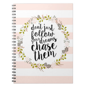 Chase je dromen... Garden Floral Wreath Notitieboek