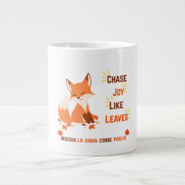 Chase Joy Like Leaves – Tweetalige Autumn Fox Mok