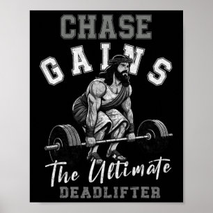 Chase krijgt Jesus de ultieme deadlifter Funny Mo Poster