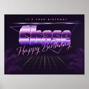 Chase Name Vorname retro Poster Geburtstag