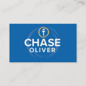Chase Oliver voor President Bellende Auto Contactkaartje (Voorkant)