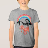 Chase Rainbows Swim met Mermaids, Ride Unicorns Tri-Blend Shirt (Voorkant)