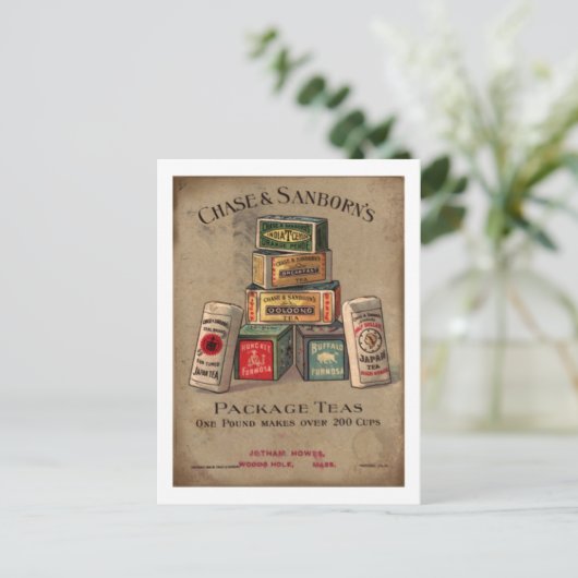 Chase & Sanborn's thee Briefkaart (Staand voorkant)