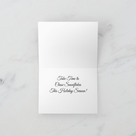 Chase Snowflakes Holiday Kaart (Binnen)