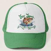 "Chase Sunsets and Catch Memories" Trout Fishing Trucker Pet (Voorkant)