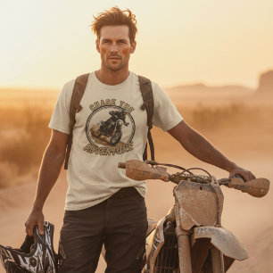 Chase The Adventure Retro Dual-Sport Motorfiets T-shirt