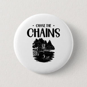 Chase The Chains Disc Golf Frisbee Kunst  Ronde Button 5,7 Cm