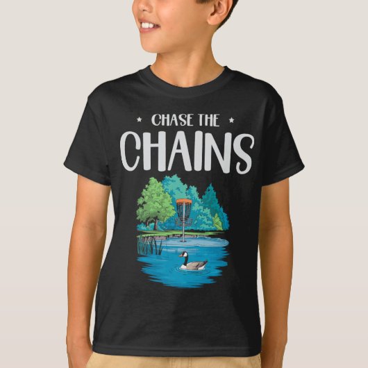 Chase The Chains Disc Golf Schitterende Natuur T-shirt (Voorkant)