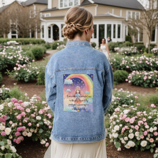 "Chase the Colors: Regenboog geïnspireerd denim ja Denim Jacket