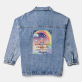 "Chase the Colors: Regenboog geïnspireerd denim ja Jacket (Achterkant)