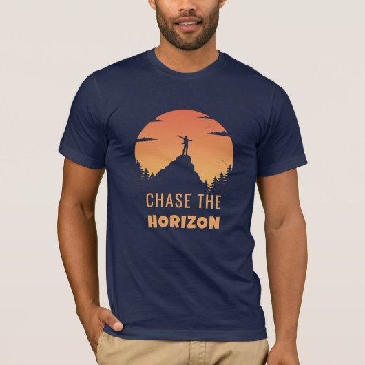 Chase the Horizon beroemd gemaakt door Bold Sunset T-shirt (Voorkant)