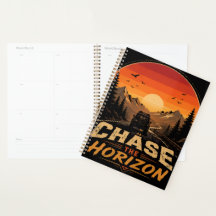 Chase the Horizon Vintage Retro Zonsondergang