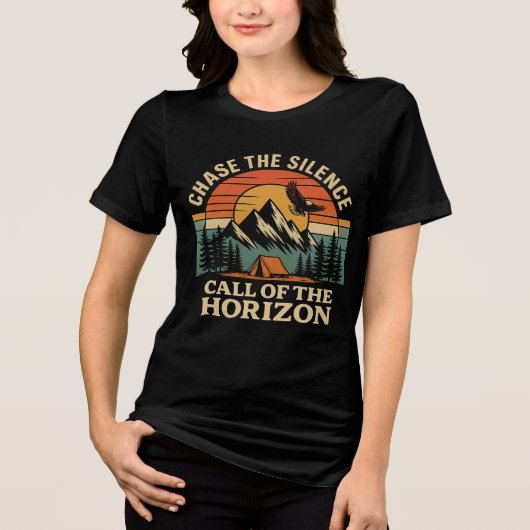 Chase the Silence - Call of the Horizon Adventure  Tri-Blend Shirt (Voorkant)