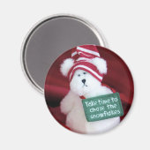 Chase the Snowflakes Magneet (Voorkant / Achterkant)