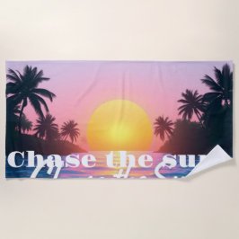 Chase the Sun Beach Handdoek – Dromerige pastel Oc