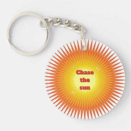 “Chase the Sun” dubbelzijdige acrylen sleutelhange Sleutelhanger