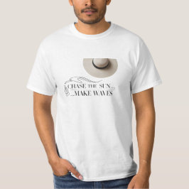 Chase the Sun, Make Waves – Minimalistisch T-shirt