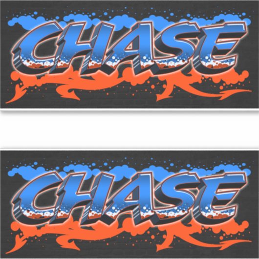 Chase Vorname Name Graffiti Aufkleber Sticker (Voorkant)